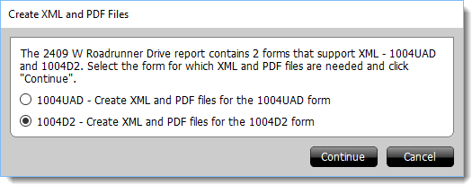 Print XML options