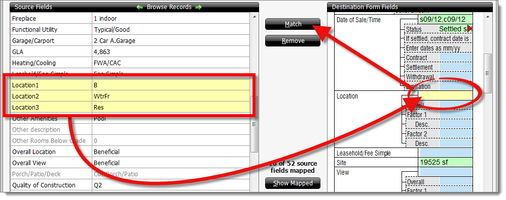 Match Source and Destiantion fields