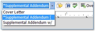 Addenda Drop-down