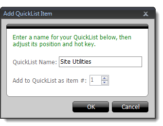 QuickList Name