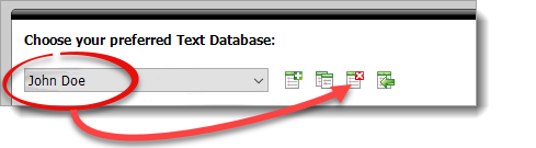 Quicklist Text Database Delete
