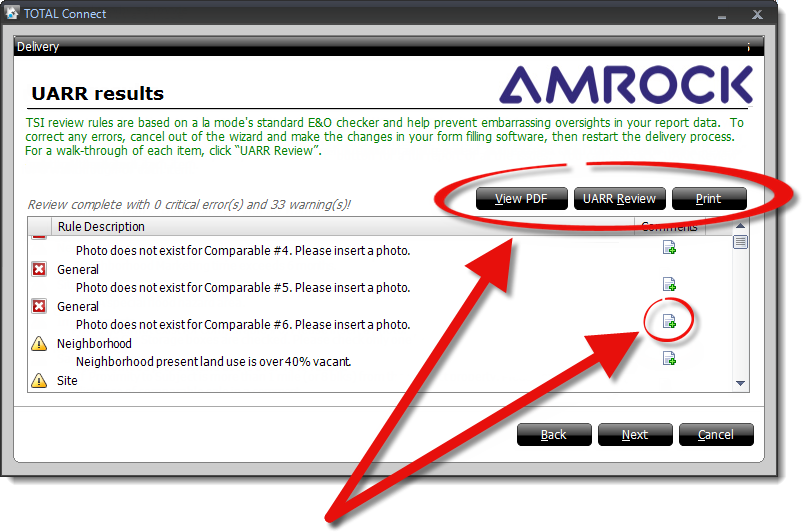 UARR Results With Critical Errors