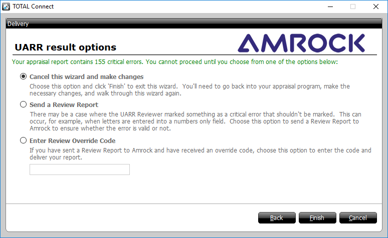 Critical Error Options