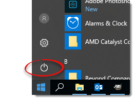 start menu