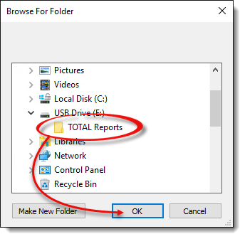 Browse and select folder
