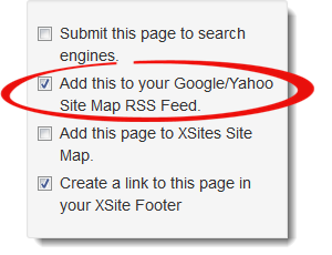 Add this to your Google/Yahoo Site Map RSS Feed