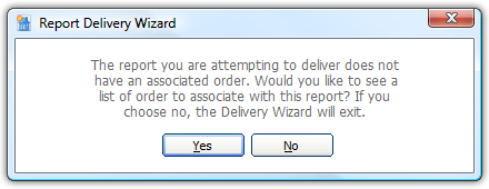 No Associated Order