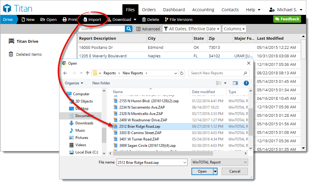 import files to mytracks